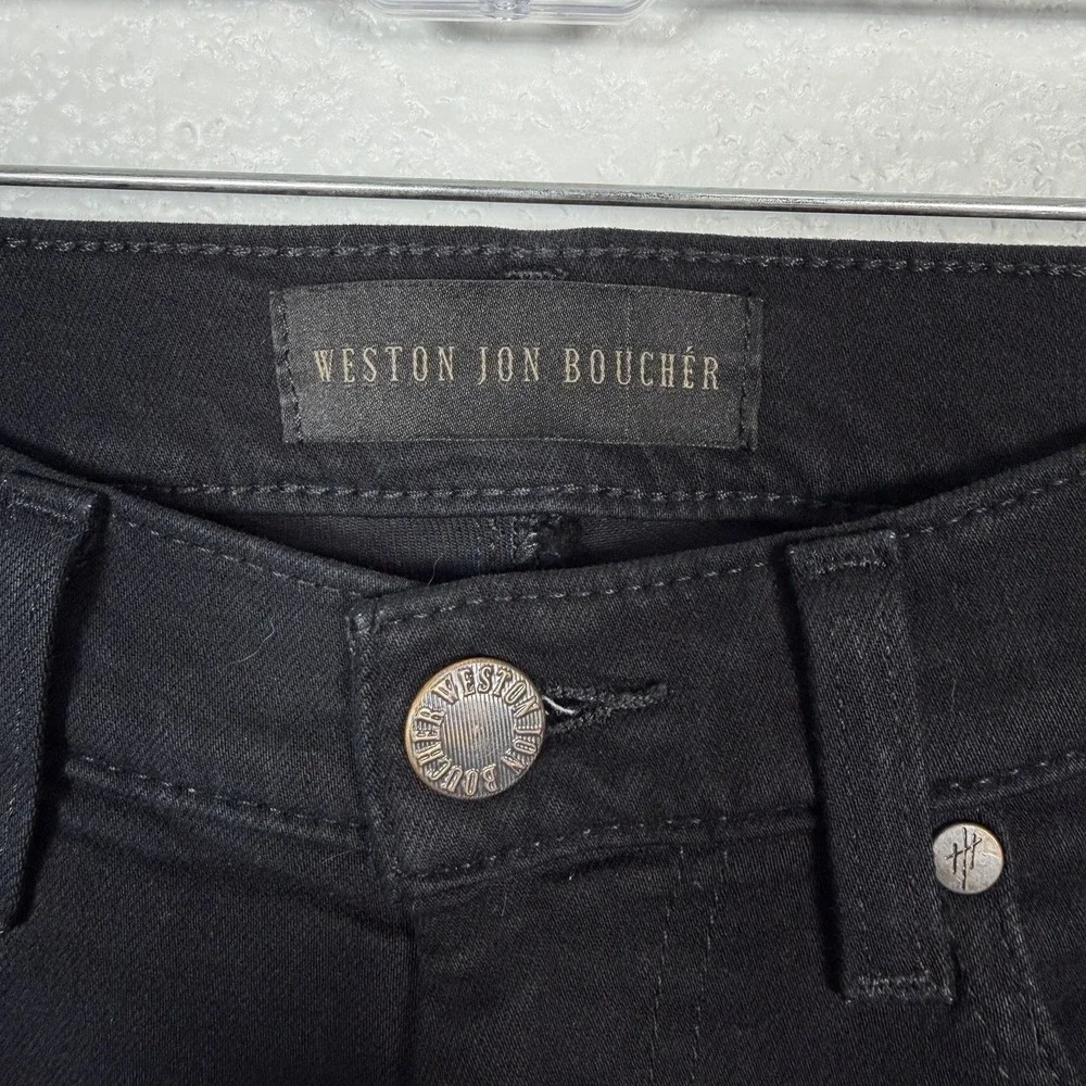 Weston Jon Boucher Tapered Fit Jeans Mens Size 32 Black Designer Classic